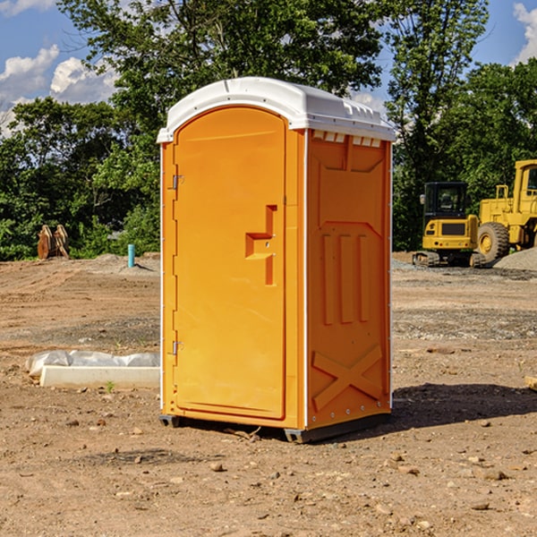 how often are the portable restrooms cleaned and serviced during a rental period in Phillips NE